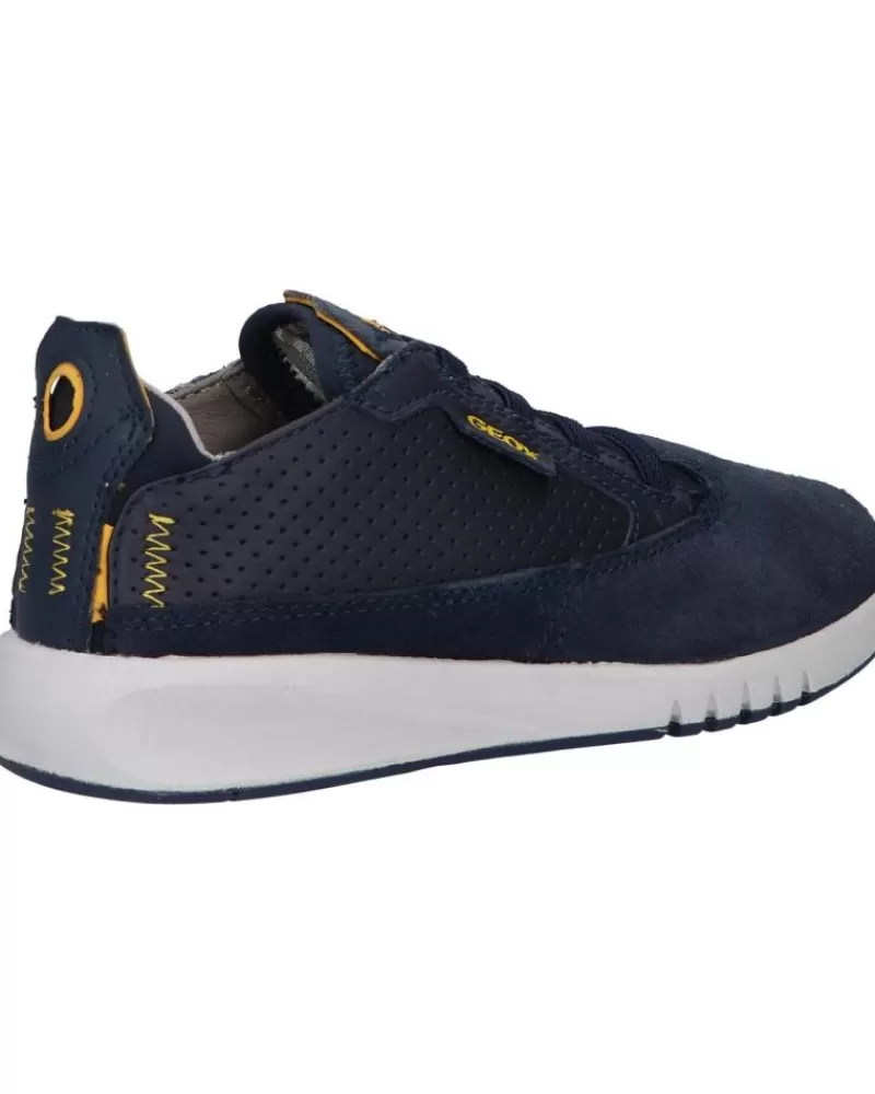 Woman GEOX Woman And Girl Trainers J16Bna 02285 J Aeranter C0916 Navy-Ochreyellow