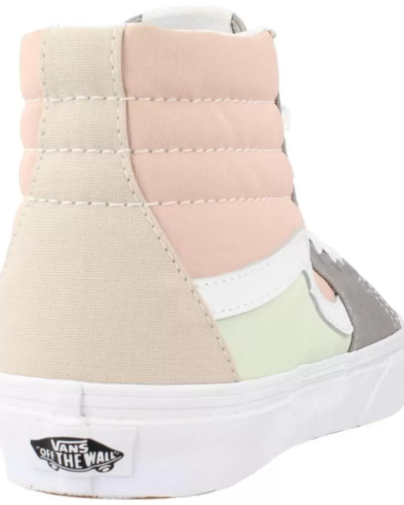 Girl VANS OFF THE WALL Sports Shoes-Woman And Girl Trainers Sk8-Hi Multicolor