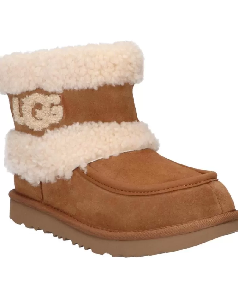 Girl UGG Mid Boots-Woman And Girl 1143701K Ultra Mini Fluff Chestnut