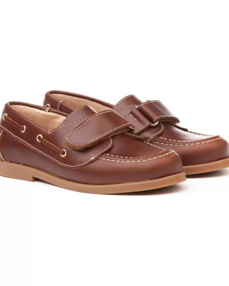 Man ANGELITOS Woman And Man Boat Shoes Nautico Piel 351 Cuero