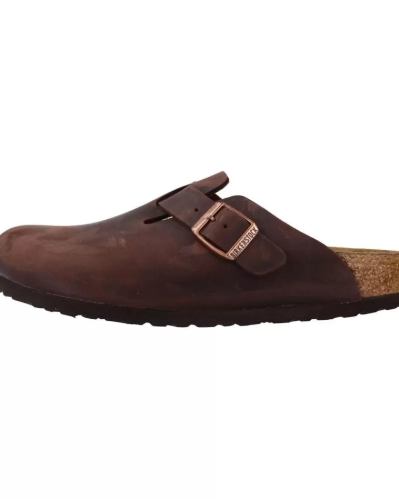 Man BIRKENSTOCK Woman And Man Clogs Boston Nu Marron