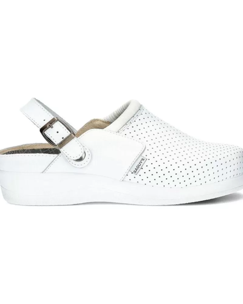 Man CALZAMEDI Woman And Man Clogs Zueco Saguys 21020 Blanco