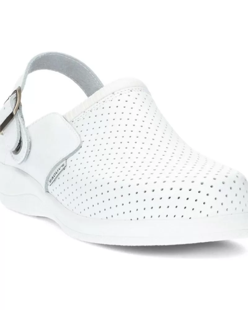Man CALZAMEDI Woman And Man Clogs Zueco Saguys 21020 Blanco