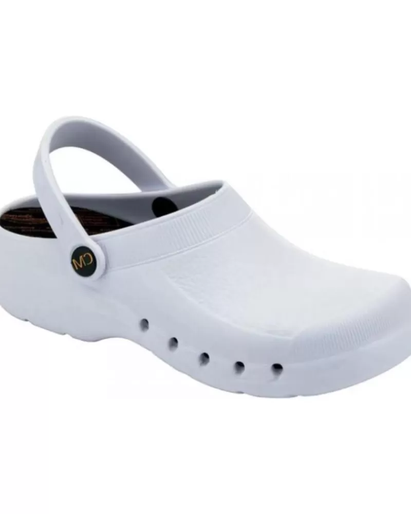 Man CALZAMEDI Woman And Man Clogs Zueco Sanitario Pvc Comodo Y Anatomico Unisex Blanco