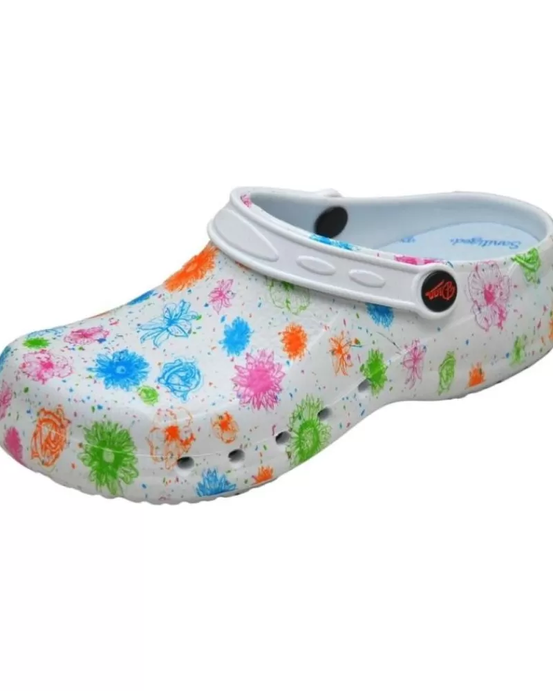 Man DIAN Woman And Man Clogs Eva Estampado Zueco Unisex Para Plantillas Blanco Multicolor