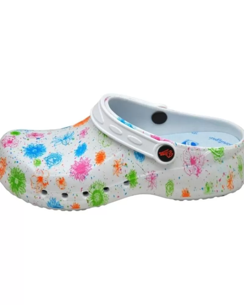 Man DIAN Woman And Man Clogs Eva Estampado Zueco Unisex Para Plantillas Blanco Multicolor