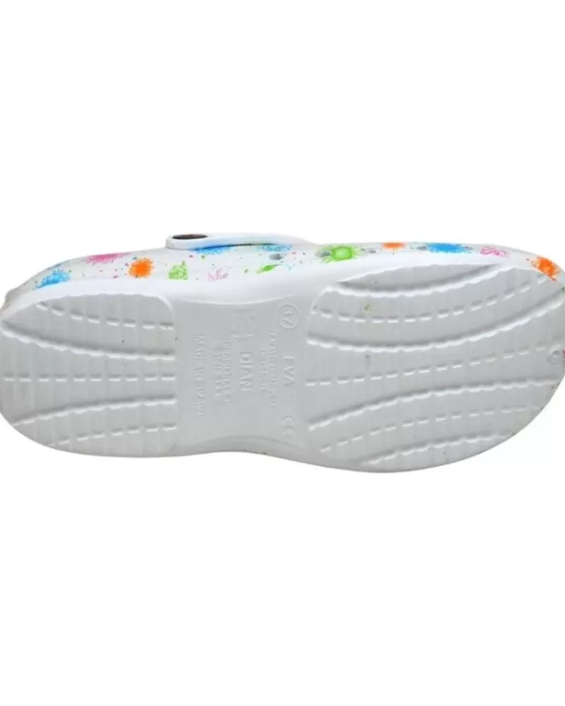 Man DIAN Woman And Man Clogs Eva Estampado Zueco Unisex Para Plantillas Blanco Multicolor
