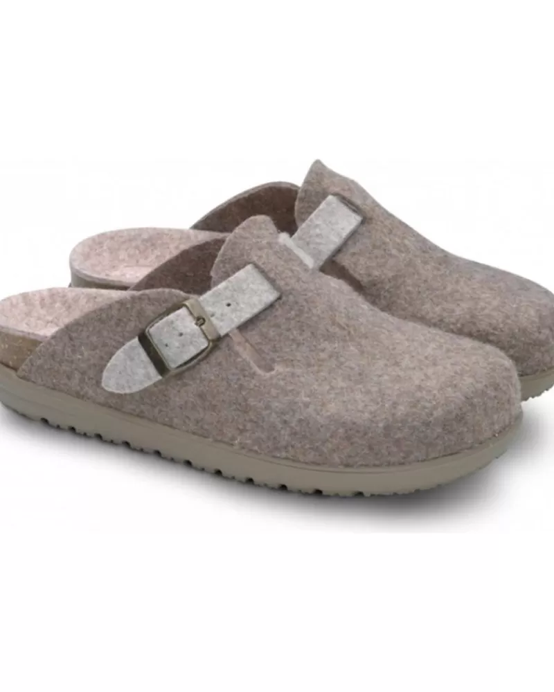 Man FELIZ CAMINAR Woman And Man Clogs Zueco Domus Chocolate Marron