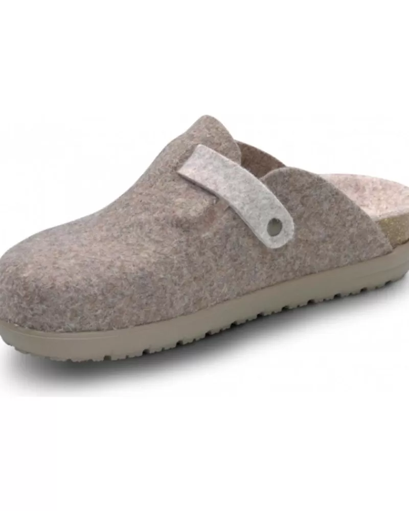 Man FELIZ CAMINAR Woman And Man Clogs Zueco Domus Chocolate Marron