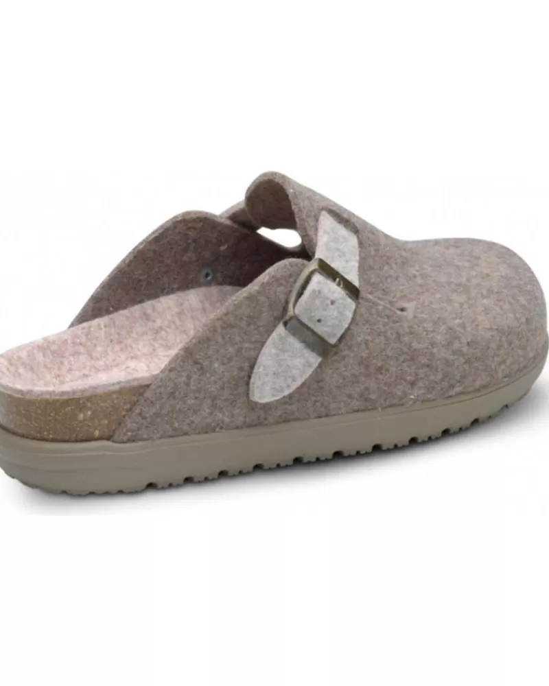 Man FELIZ CAMINAR Woman And Man Clogs Zueco Domus Chocolate Marron