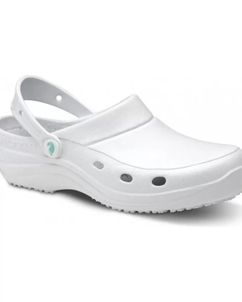 Man FELIZ CAMINAR Woman And Man Clogs Zueco Laboral Sirocos - Naturfly Blanco