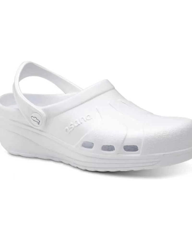 Man FELIZ CAMINAR Woman And Man Clogs Zuecos Sanitarios Asana - Blanco