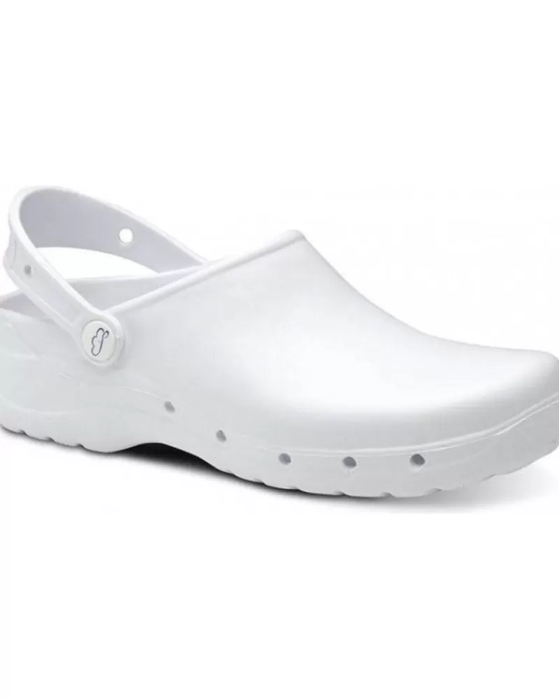Man FELIZ CAMINAR Woman And Man Clogs Zuecos Sanitarios Flotantes Antiestticos - Blanco