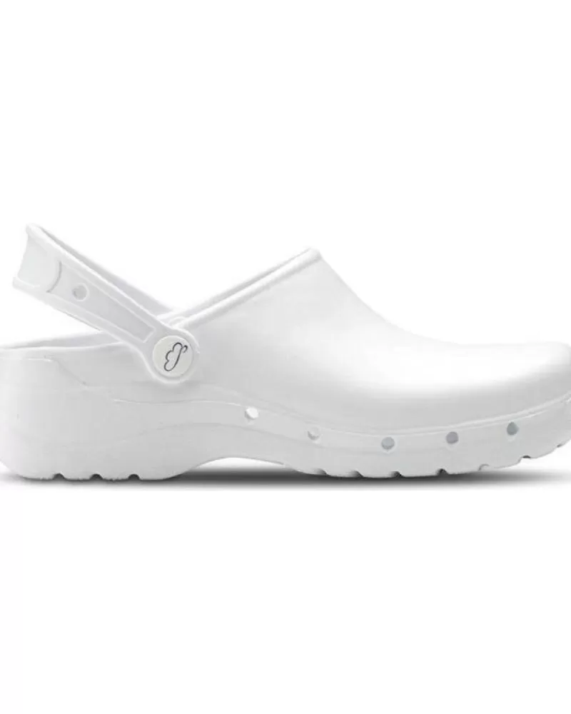 Man FELIZ CAMINAR Woman And Man Clogs Zuecos Sanitarios Flotantes Antiestticos - Blanco