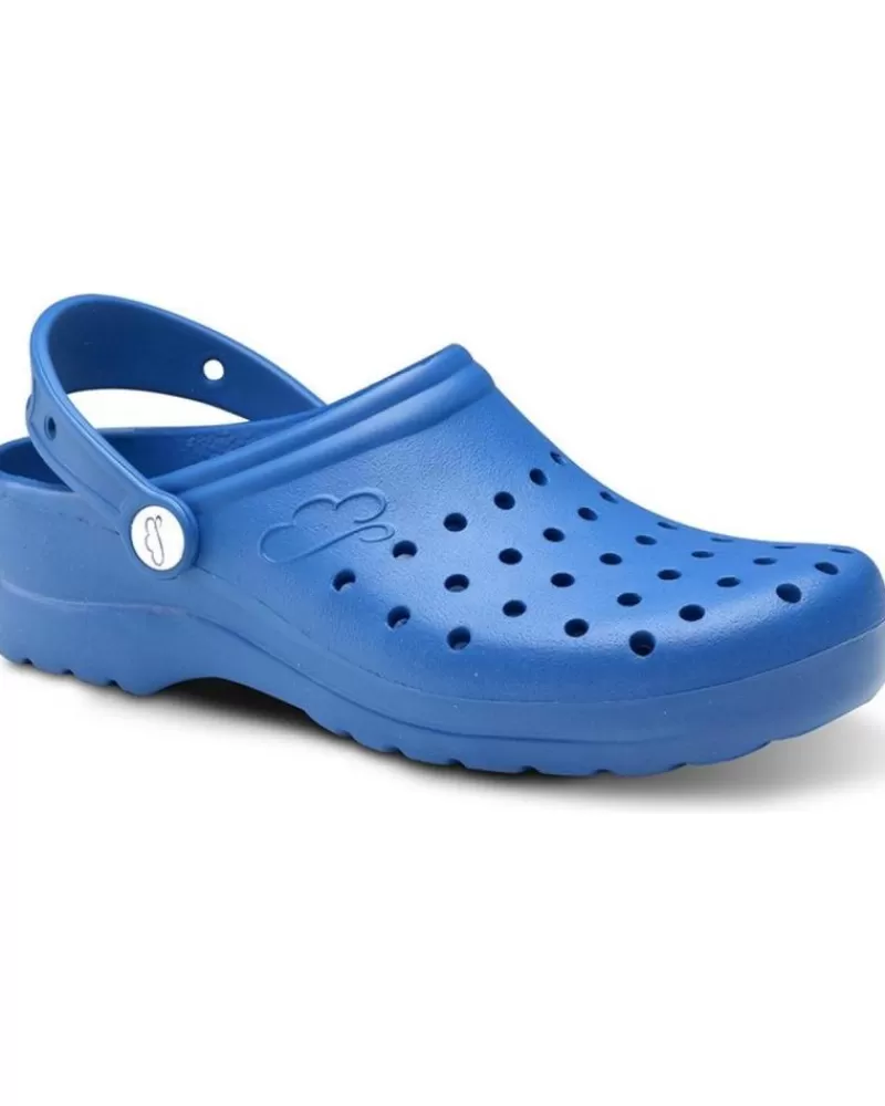 Man FELIZ CAMINAR Woman And Man Clogs Zuecos Sanitarios Flotantes Gruyere - Azul