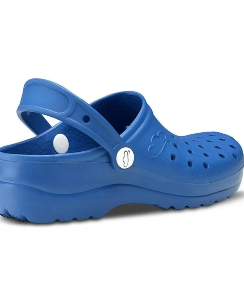 Man FELIZ CAMINAR Woman And Man Clogs Zuecos Sanitarios Flotantes Gruyere - Azul