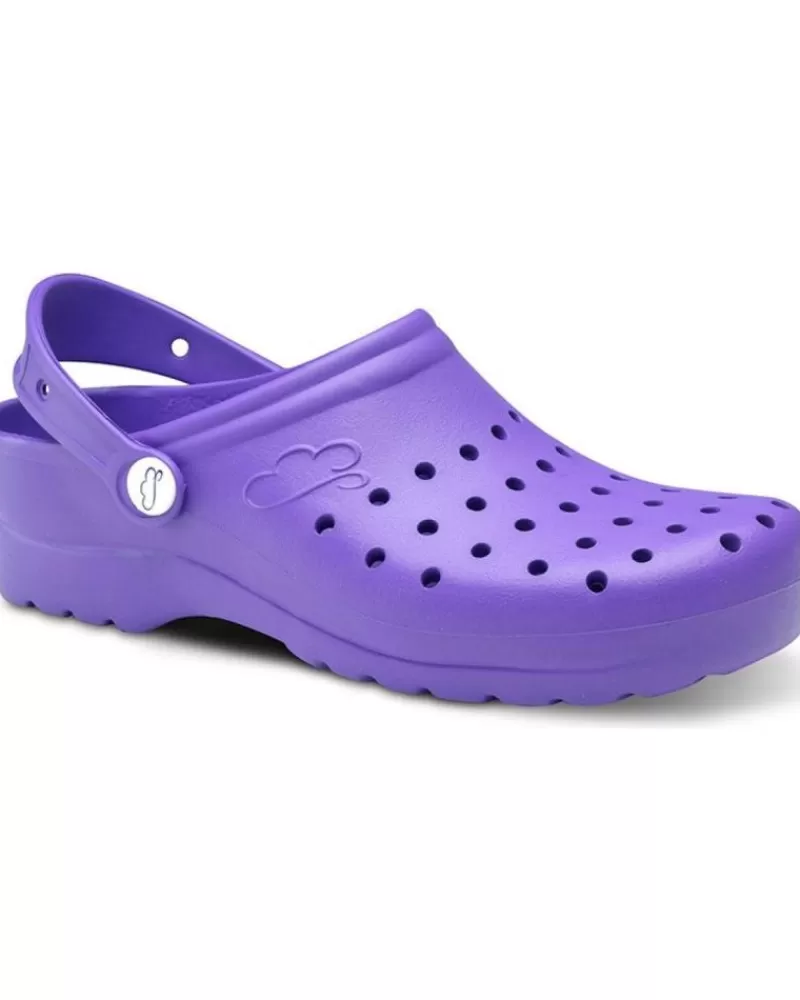 Man FELIZ CAMINAR Woman And Man Clogs Zuecos Sanitarios Flotantes Gruyere - Morado