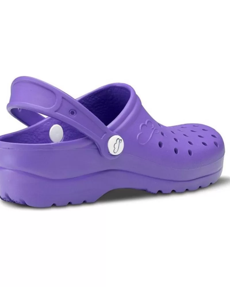 Man FELIZ CAMINAR Woman And Man Clogs Zuecos Sanitarios Flotantes Gruyere - Morado