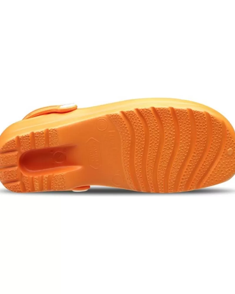 Man FELIZ CAMINAR Woman And Man Clogs Zuecos Sanitarios Flotantes Gruyere - Naranja
