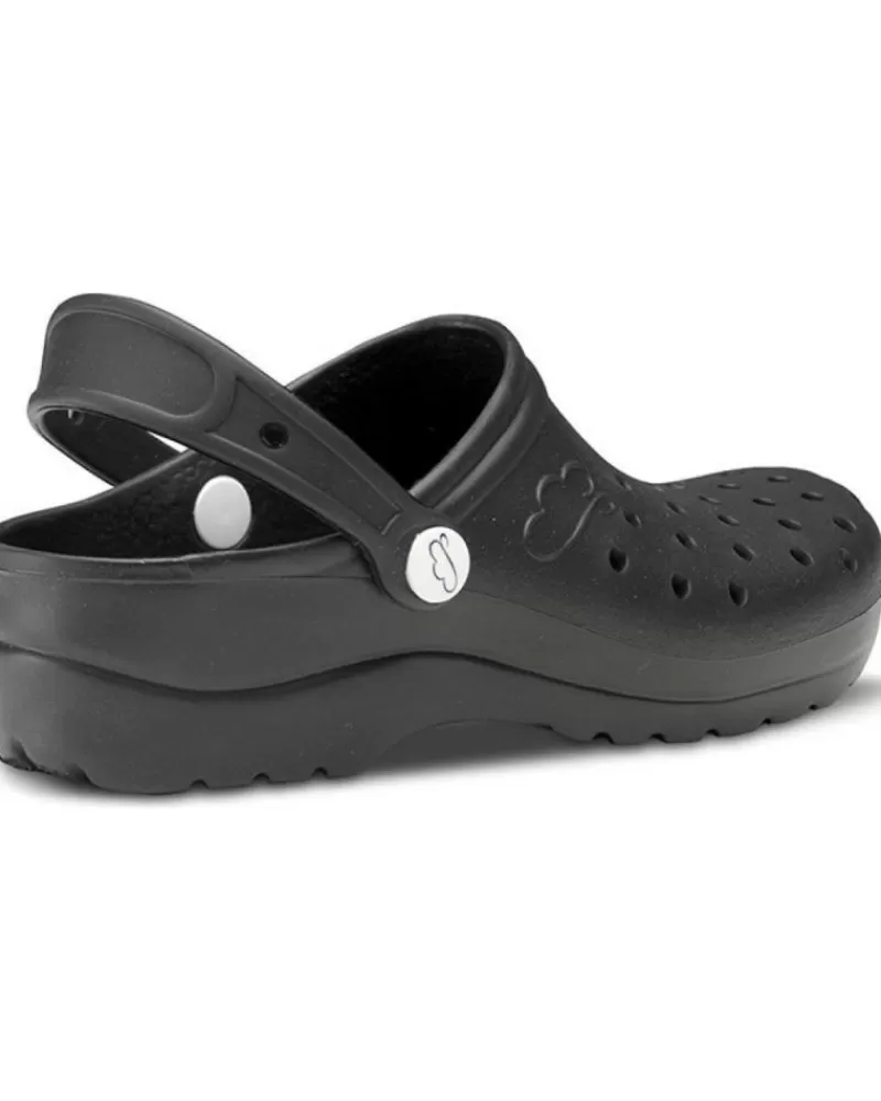 Man FELIZ CAMINAR Woman And Man Clogs Zuecos Sanitarios Flotantes Gruyere - Negro