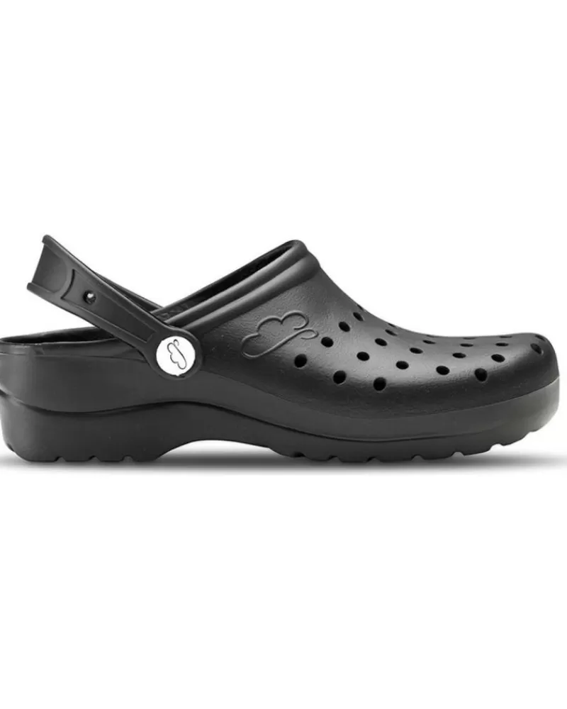 Man FELIZ CAMINAR Woman And Man Clogs Zuecos Sanitarios Flotantes Gruyere - Negro