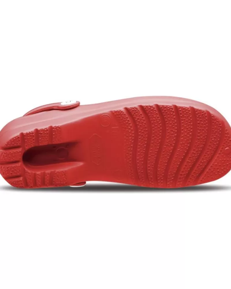 Man FELIZ CAMINAR Woman And Man Clogs Zuecos Sanitarios Flotantes Gruyere - Rojo