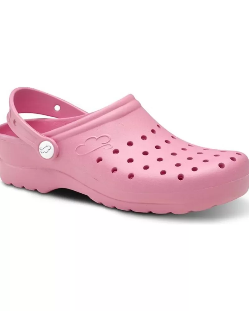 Man FELIZ CAMINAR Woman And Man Clogs Zuecos Sanitarios Flotantes Gruyere - Rosa