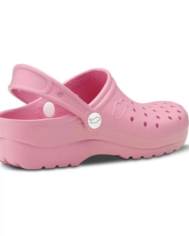 Man FELIZ CAMINAR Woman And Man Clogs Zuecos Sanitarios Flotantes Gruyere - Rosa