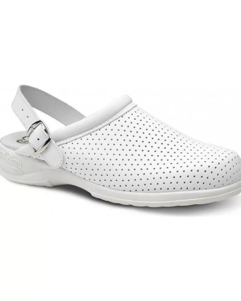 Man FELIZ CAMINAR Woman And Man Clogs Zuecos Sanitarios Unisex Las Vegas Blanco