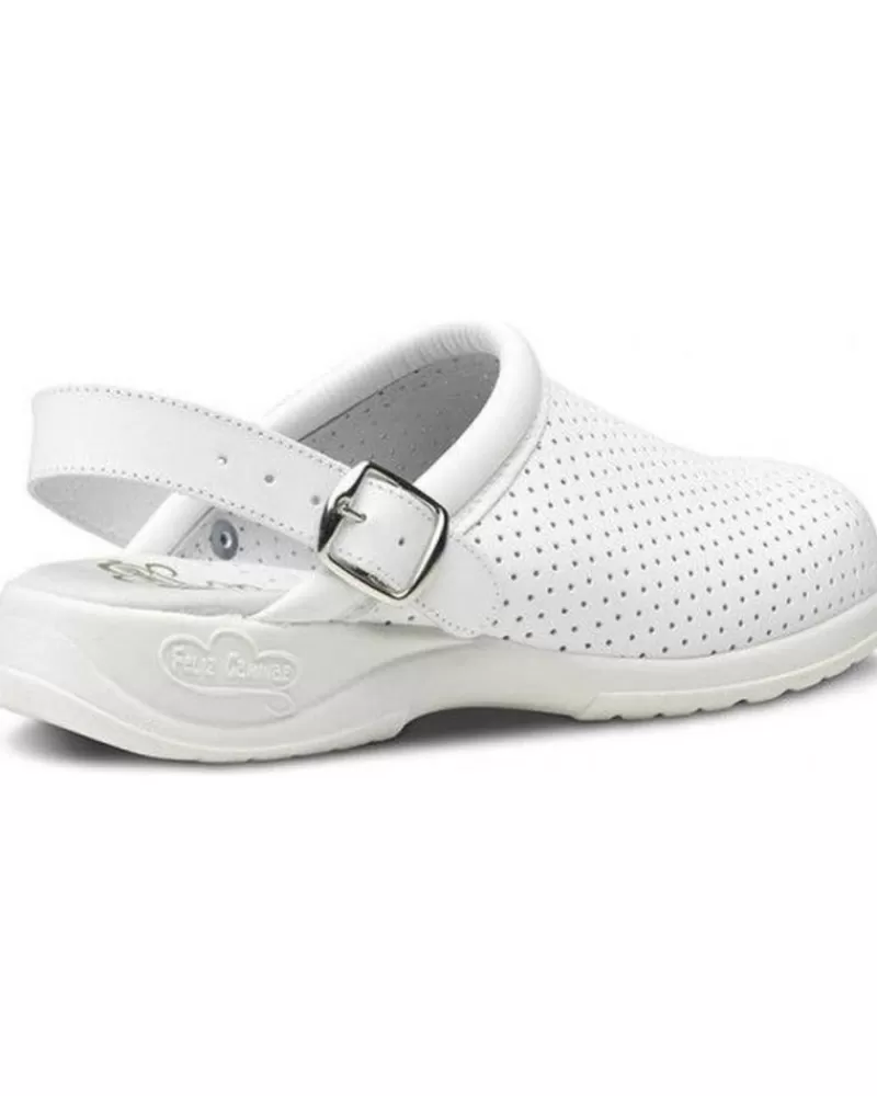 Man FELIZ CAMINAR Woman And Man Clogs Zuecos Sanitarios Unisex Las Vegas Blanco