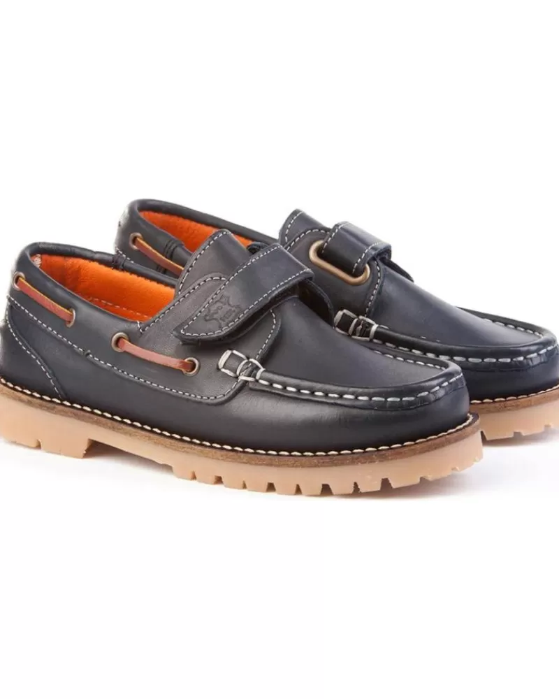 Man ANGELITOS Woman And Man Shoes Nautico Piel 804 Marino