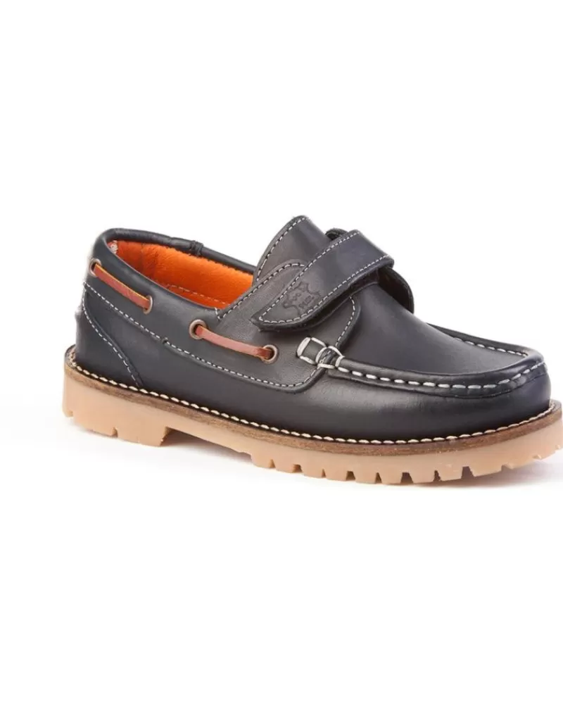 Man ANGELITOS Woman And Man Shoes Nautico Piel 804 Marino