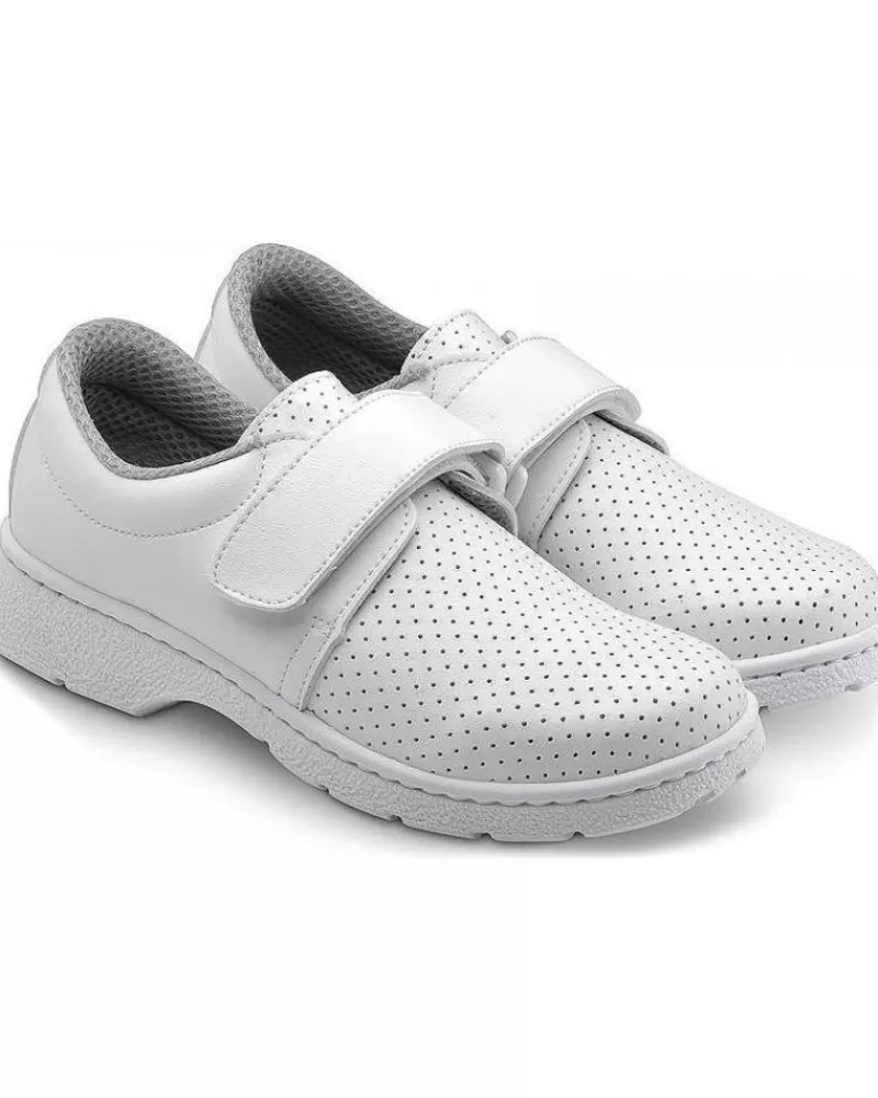 Man CALZAMEDI Woman And Man Shoes Laboral Microperforado 21010P Blanco