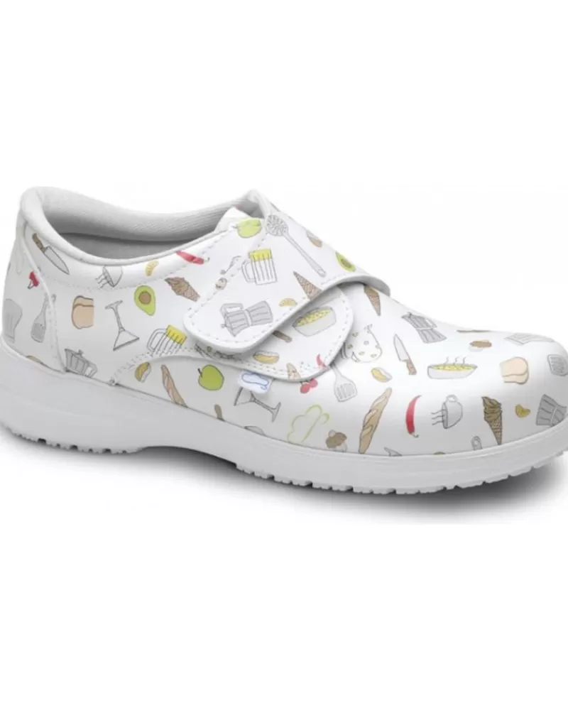 Man FELIZ CAMINAR Woman And Man Shoes Zapato Sanitario Unisex Atom Hosteleria Blanco