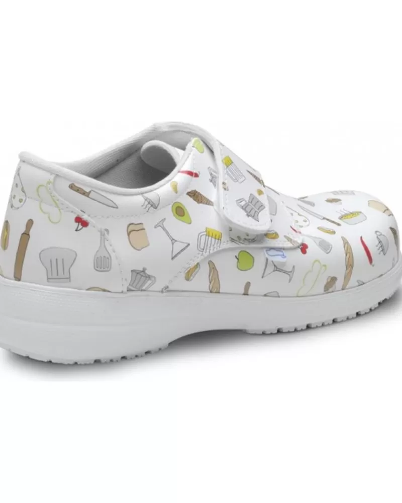 Man FELIZ CAMINAR Woman And Man Shoes Zapato Sanitario Unisex Atom Hosteleria Blanco