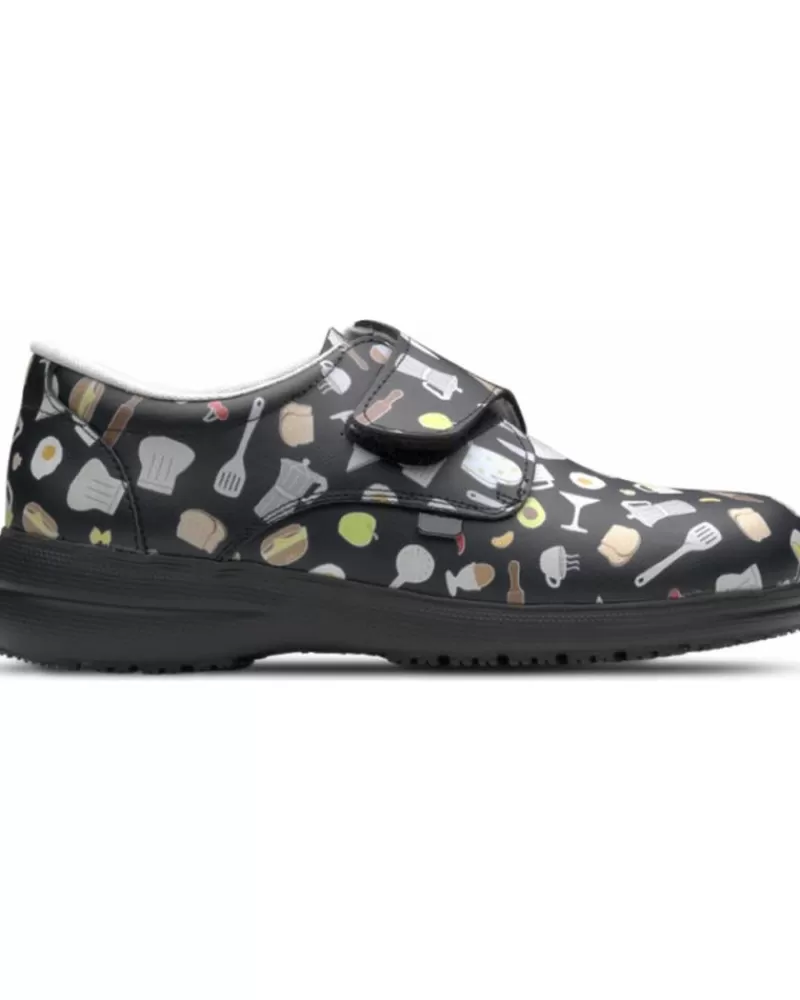 Man FELIZ CAMINAR Woman And Man Shoes Zapato Sanitario Unisex Atom Hosteleria Negro