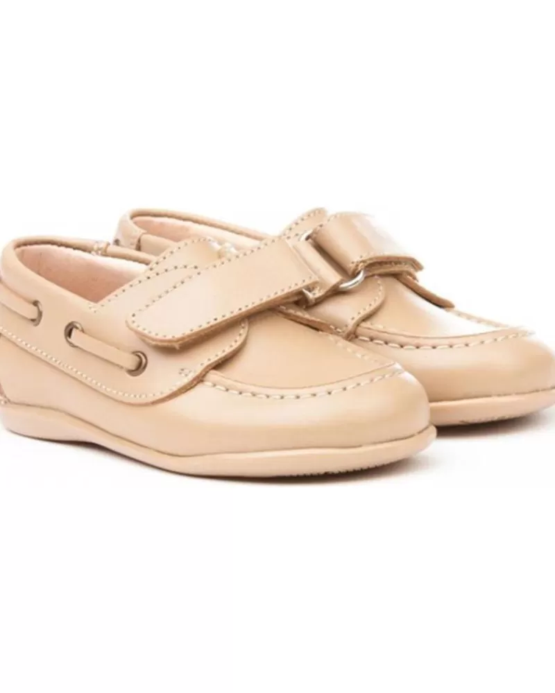 Woman ANGELITOS Woman Boat Shoes Nautico Piel 354 Camel