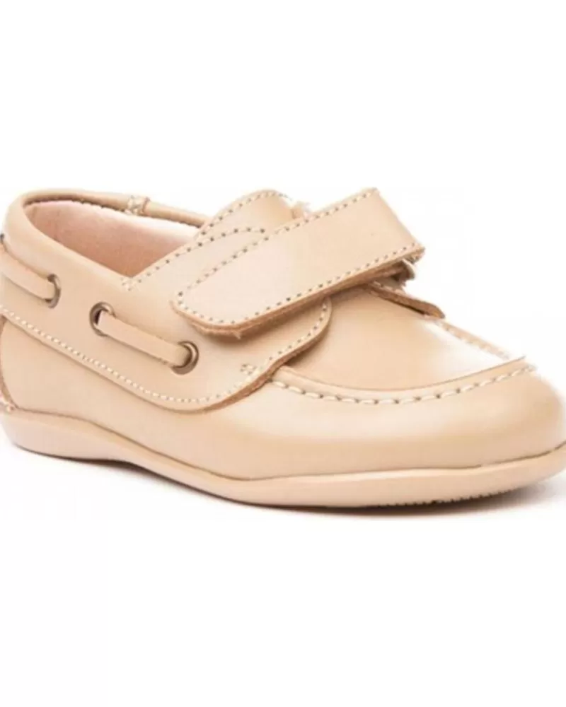 Woman ANGELITOS Woman Boat Shoes Nautico Piel 354 Camel