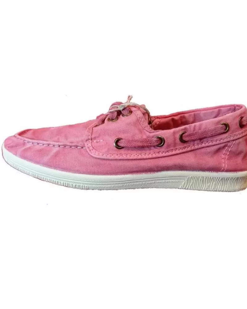 Woman NATURAL WORLD Woman Boat Shoes 50-Old Alheli-Nautico Bajo Muj Rosa