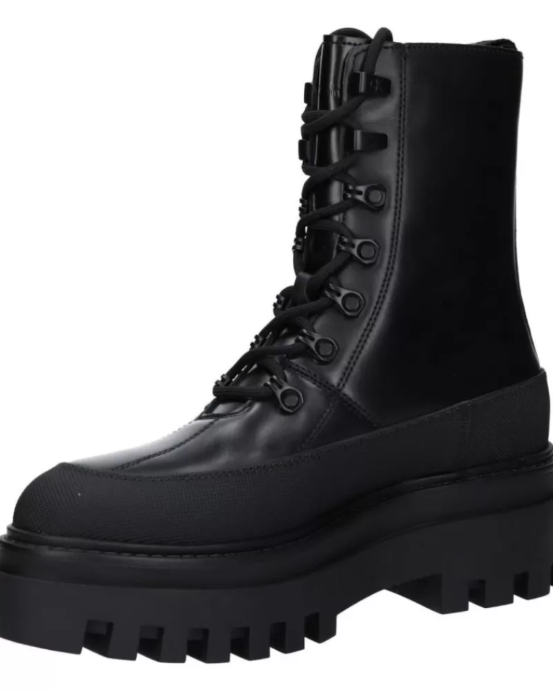 Woman CALVIN KLEIN Woman Boots Yw0Yw01110 Flatform Lace Up Boot 0Gt Triple Black
