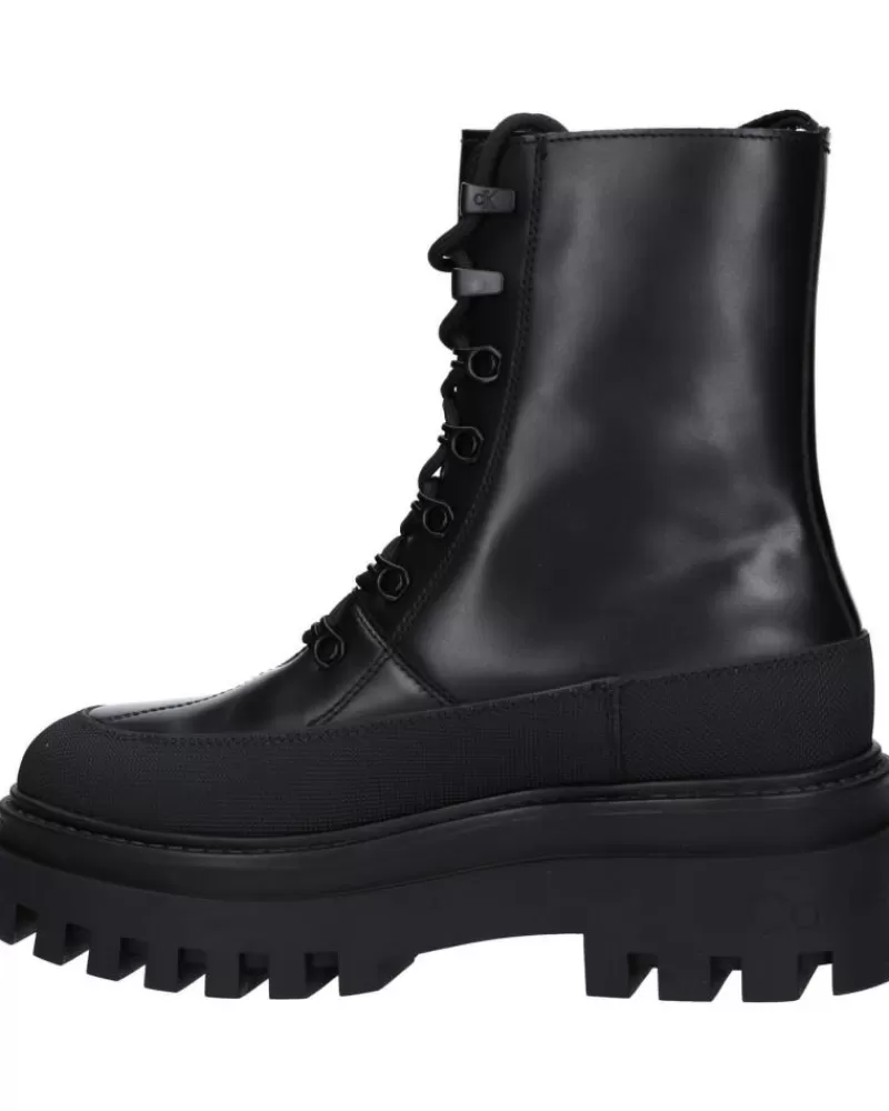 Woman CALVIN KLEIN Woman Boots Yw0Yw01110 Flatform Lace Up Boot 0Gt Triple Black
