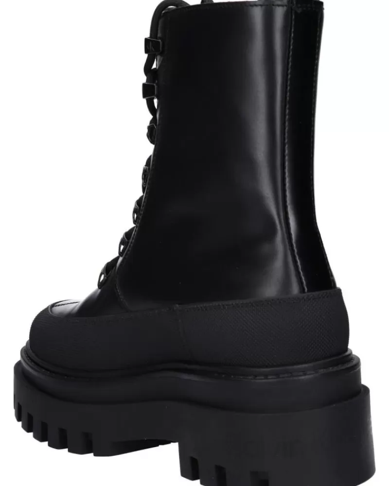 Woman CALVIN KLEIN Woman Boots Yw0Yw01110 Flatform Lace Up Boot 0Gt Triple Black
