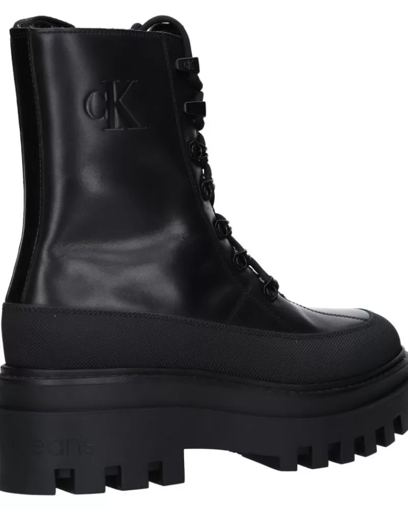 Woman CALVIN KLEIN Woman Boots Yw0Yw01110 Flatform Lace Up Boot 0Gt Triple Black