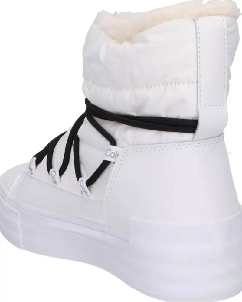 Woman CALVIN KLEIN Woman Boots Yw0Yw01181 Bold Vulc Flatf Ybr Bright White-Black