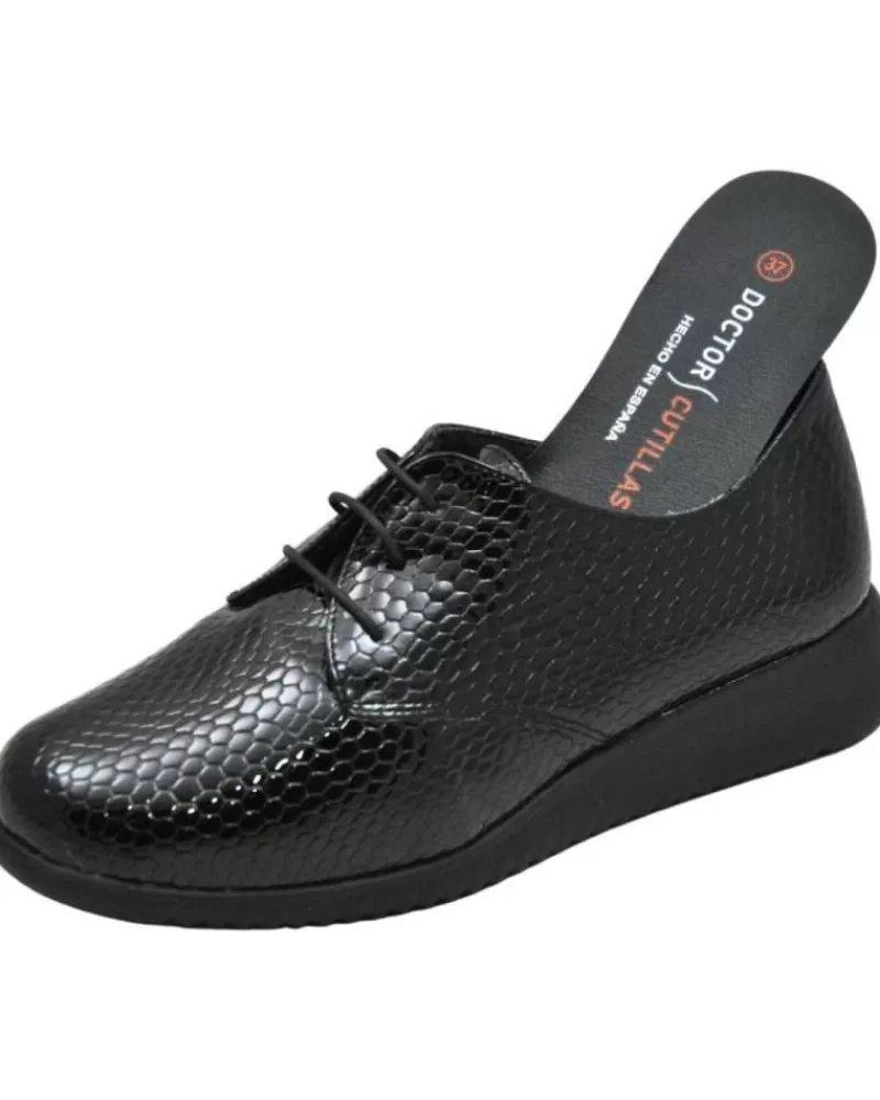 Woman D`CUTILLAS Woman Boots Doctor Cutillas 86023 Zapato Cordones Plantilla Extraible P Negro