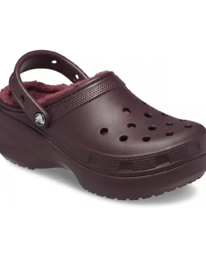 Woman CROCS Woman Clogs Classic Platform Lined Clog W 207938 Granate Morado