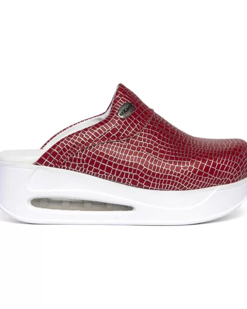 Woman ZUEKOOS Woman Clogs Zueco Milano Closed Airmax Rojo