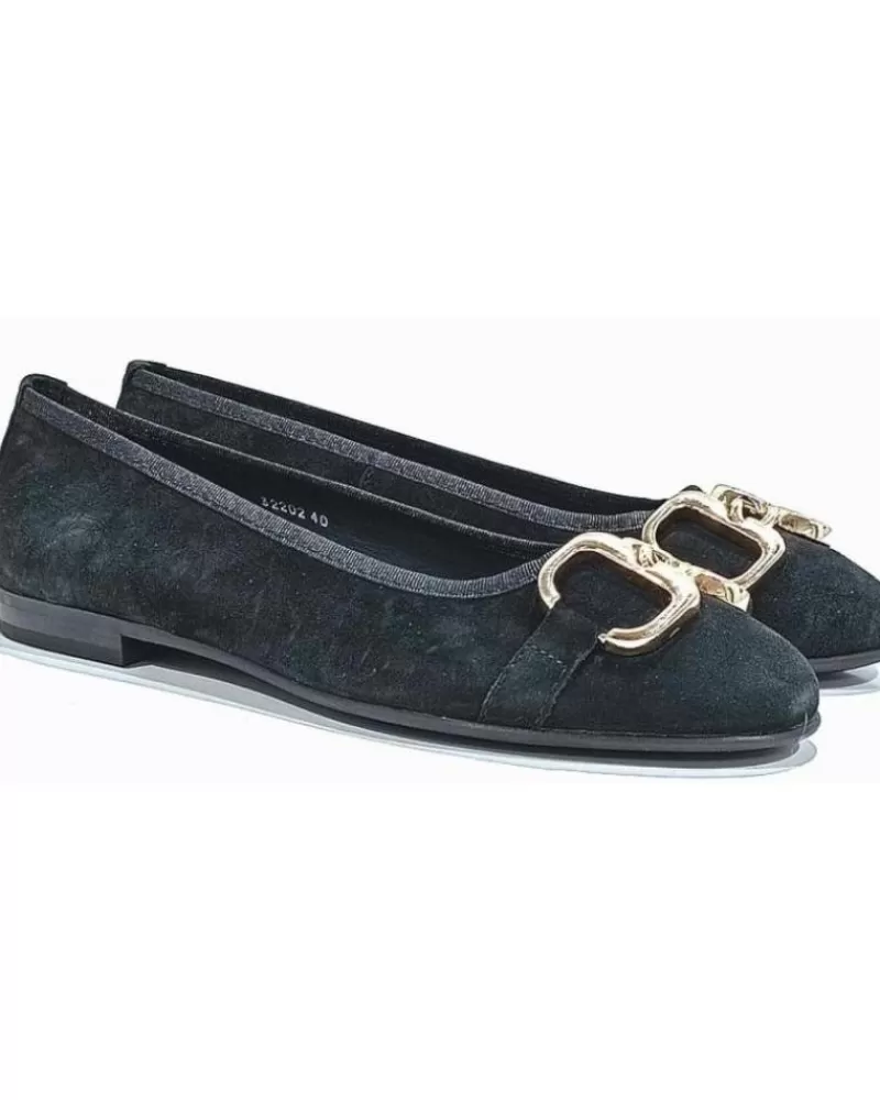 Woman CALLAGHAN Woman Flat Shoes Sabrina Plana De Ante Con Suela De Goma Y Sistema Adaptact Negro