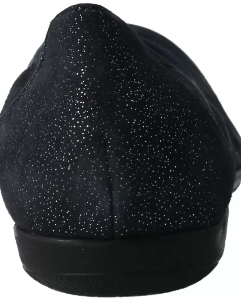 Woman CAPRICE Woman Flat Shoes Bailarinas Comfort En Piel Metalizada 813Ocean Sparkle