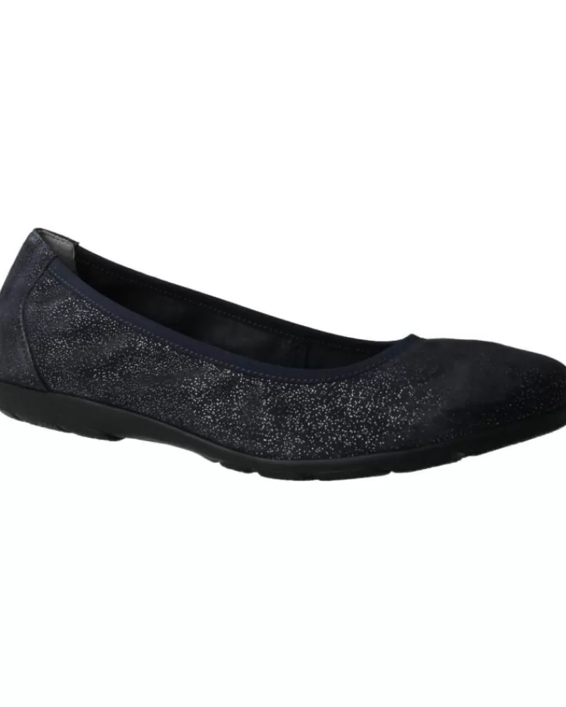 Woman CAPRICE Woman Flat Shoes Bailarinas Comfort En Piel Metalizada 813Ocean Sparkle